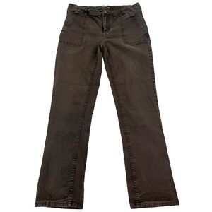 Toad & Co Women's Size 10 Earthworks Ankle Pant Brown Organic Cotton Blend